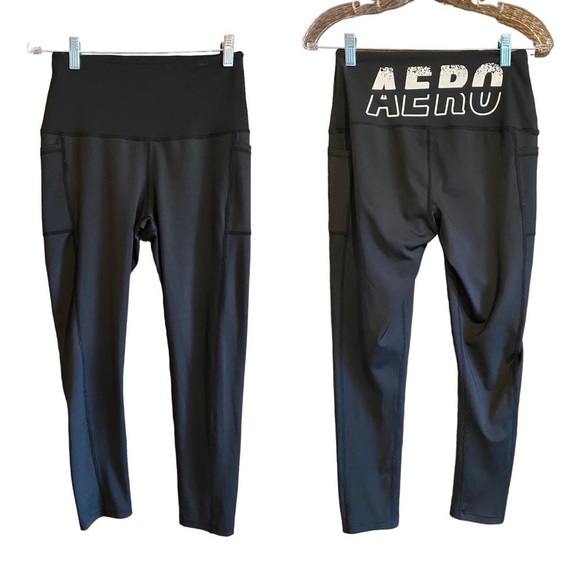 Aeropostale Black Workout Leggings, Size M - Picture 1 of 6